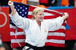 Gold medalist Kayla Harrison of the United States in the Women's -78 kg Judo on Day 6 of the London 2012 Olympic Games at ExCeL on August 2, 2012 in London, England